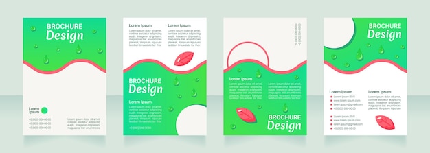 Nutritionist healthy eating guideline blank brochure layout design