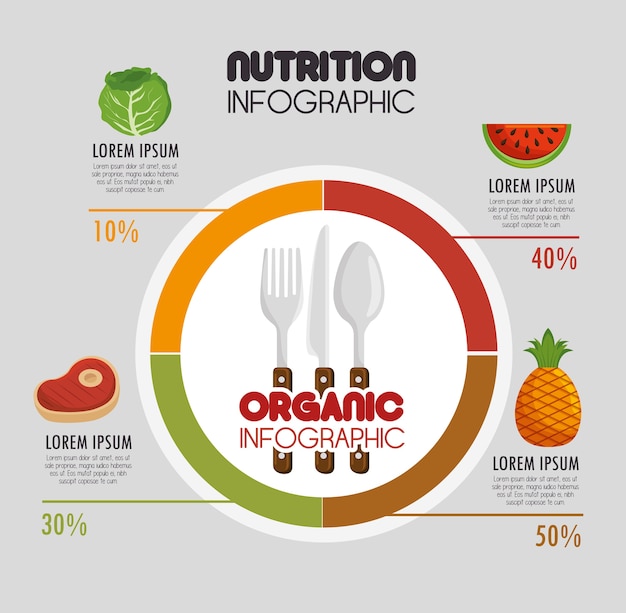 Vector nutritions infographic presentation icons