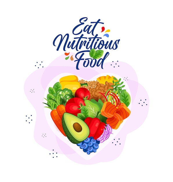 Nutritious food illustration