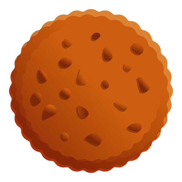 Nuts cookie icon Cartoon of nuts cookie vector icon for web design isolated on white background