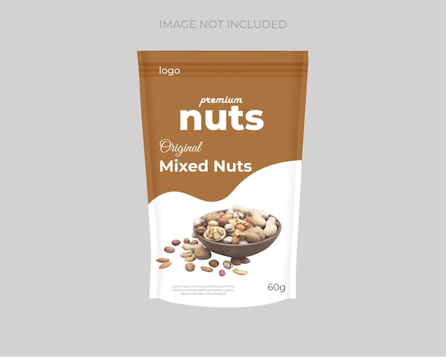 Vector nuts package realistic design vector template