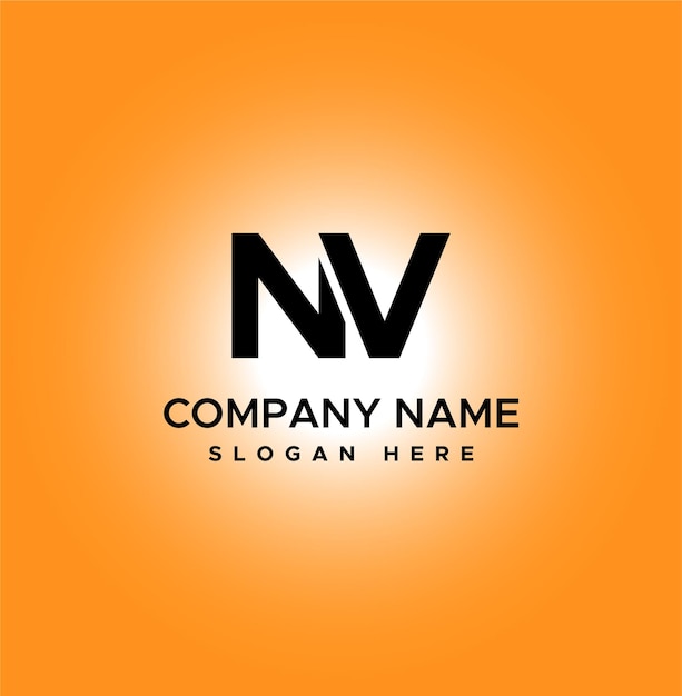 Vector nv vn letter logo design vector template