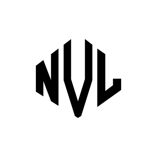 NVL letter logo design with polygon shape NVL polygon and cube shape logo design NVL hexagon vector logo template white and black colors NVL monogram business and real estate logo