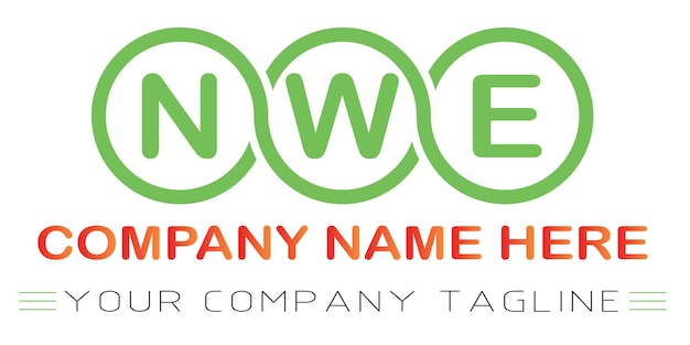 NWE Letter Logo Design