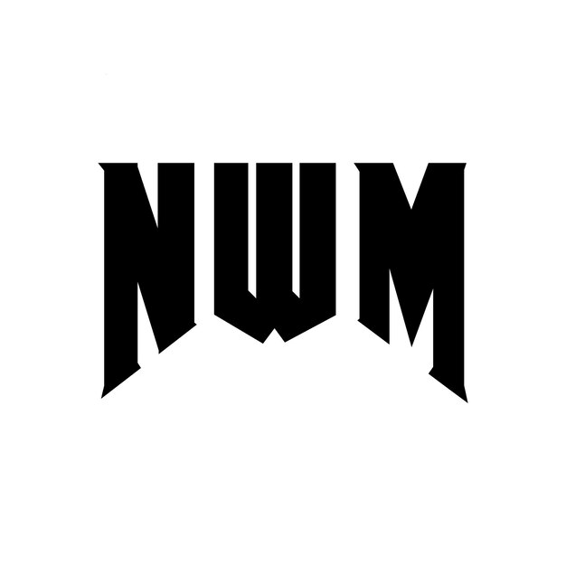 NWM letter logo ontwerp voor technologiebedrijf NWM logo ontwerp zwarte en witte kleurencombinatie NWM logo NWM vector NWM ontwerp NWM icoon NWM alfabet NWM typografie logo ontwerp