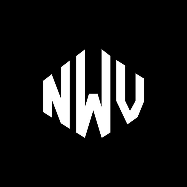 NWV letter logo ontwerp met veelhoek vorm NWV veelhoek en kubus vorm logo ontwerp NWV zeshoek vector logo sjabloon witte en zwarte kleuren NWV monogram bedrijf en vastgoed logo