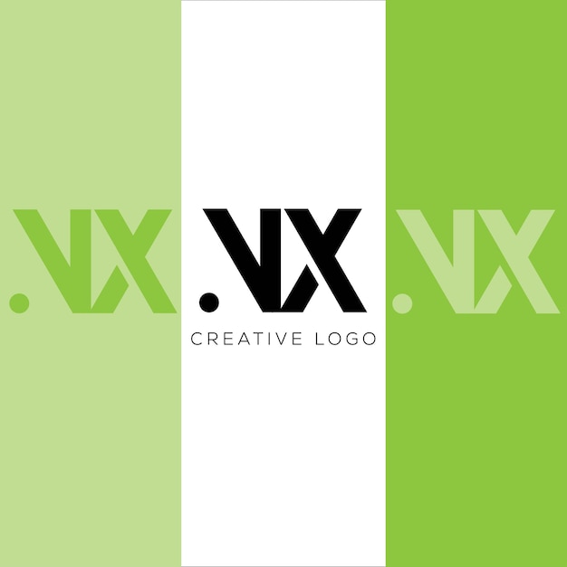 Design del logo della lettera iniziale nx