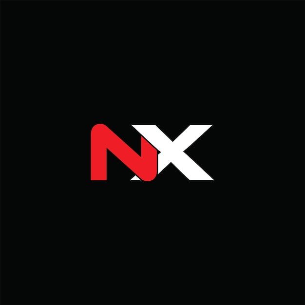 Vector nx letter logo creatief ontwerp met vector grafisch nx eenvoudig en modern logo