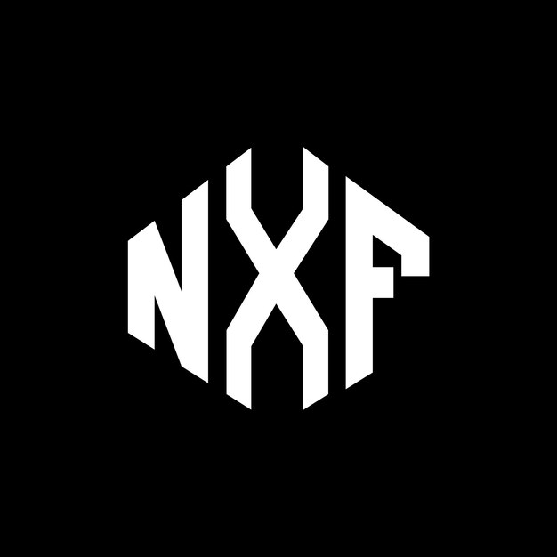 Вектор Дизайн логотипа букв nxf с формой многоугольника nxf многоугольный и кубический дизайн логотипа nxf шестиугольный векторный шаблон логотипа белые и черные цвета nxf монограмма бизнес и логотип недвижимости