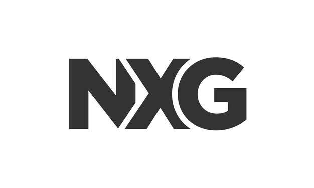 강력하고 현대적인 대담한 텍스트를 가진 NXG 로고 디자인 템플릿 간단하고 최소한의 타이포그래피를 특징으로하는 초기 기반 터 로고티프 트렌디한 회사 정체성