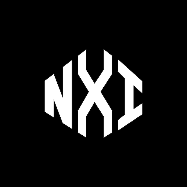 Vector nxi letter logo ontwerp met veelhoek vorm nxi veelhoek en kubus vorm logo ontwerp nxi zeshoek vector logo sjabloon witte en zwarte kleuren nxi monogram bedrijf en vastgoed logo