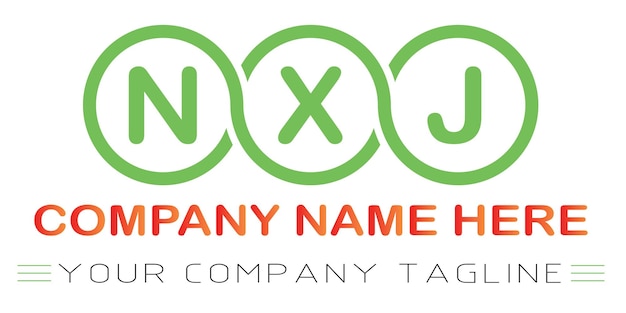 NXJ Letter Logo Design