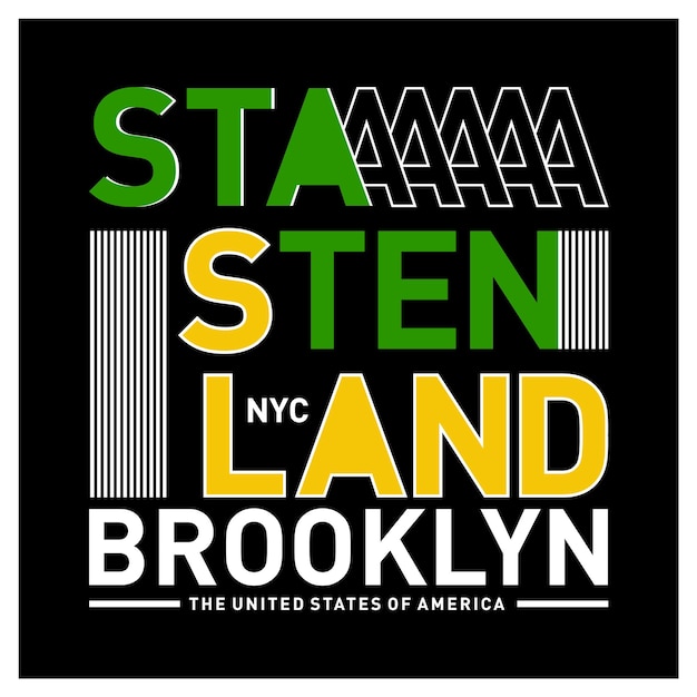 NY Brooklyn typography design for tshirt print