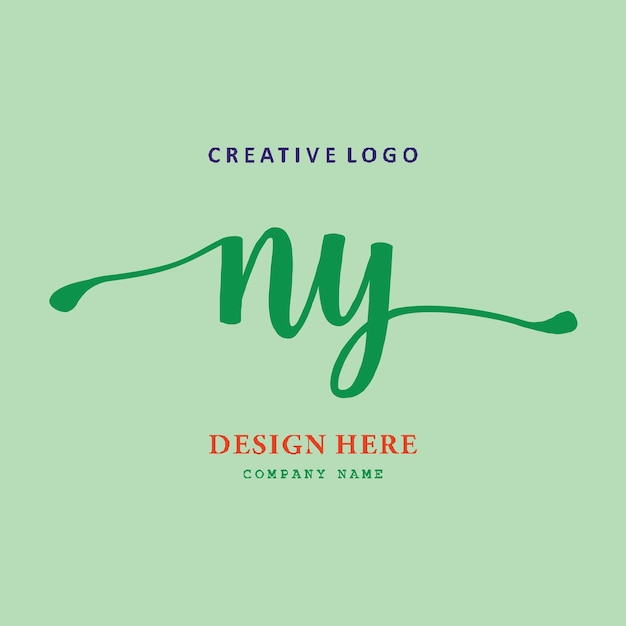 NY lettering logo is simple easy to understand and authoritative