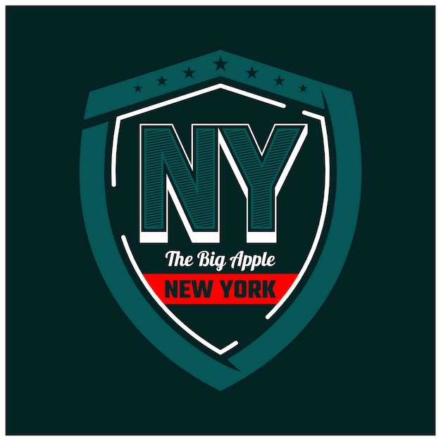 NY New york Vintage shield typography design in vector illustration tshirt clothing and other uses