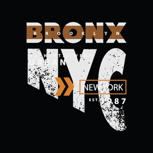 NYC Bronx illustratie typografie. perfect voor t-shirtontwerp