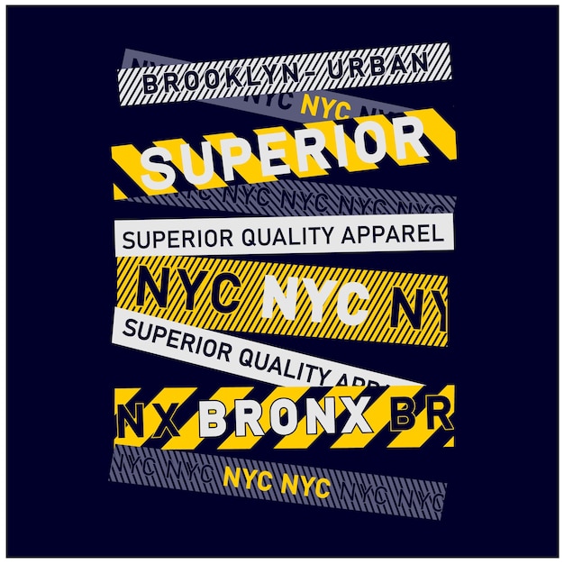 Nyc the bronx typography tshirt design ready to print premium vector