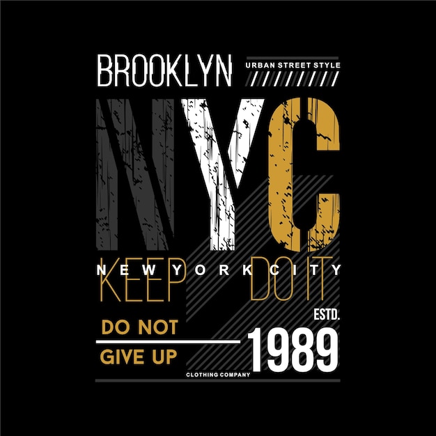 NYC Brooklyn abstracte grafische vector ontwerp t-shirt