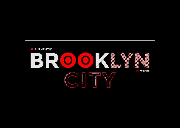 Nyc Brooklyn은 미래 지향적인 세련된 타이포그래피 티셔츠와 인쇄용 의류 디자인입니다.