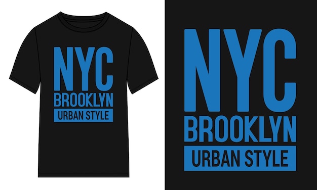 Nyc brooklyn urban style tipografia tshirt design pronto per la stampa