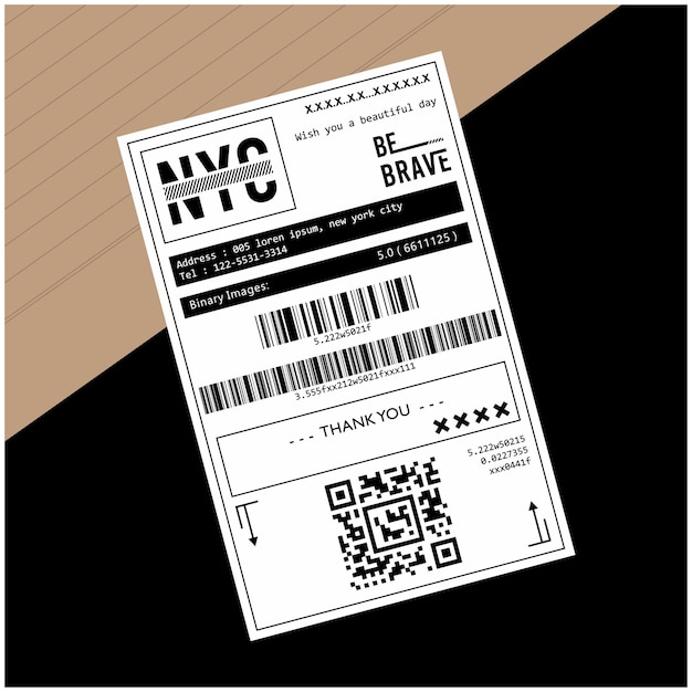 Nyc business barcodes and QR codes vector illustration