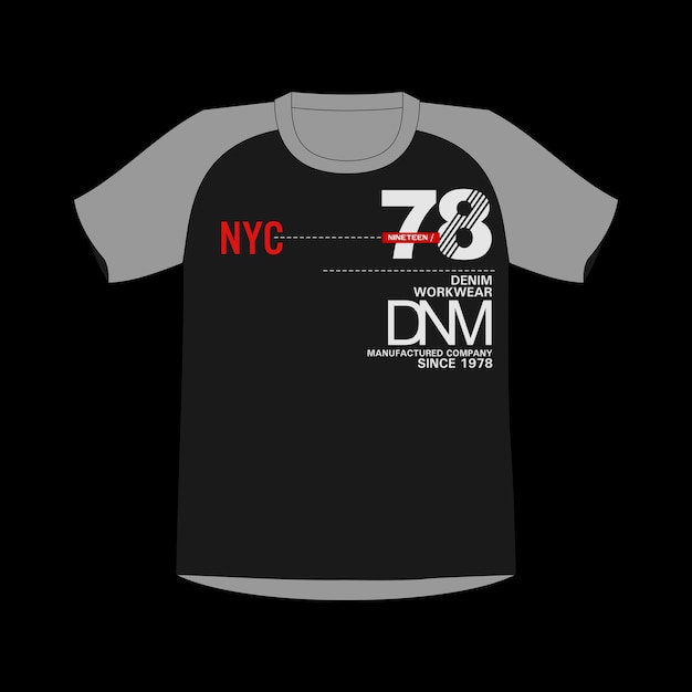 nyc denim typografie t-shirt en kledingontwerp