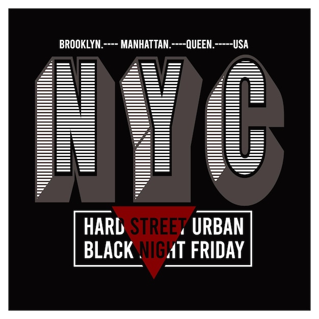 nyc design typography vector illustration