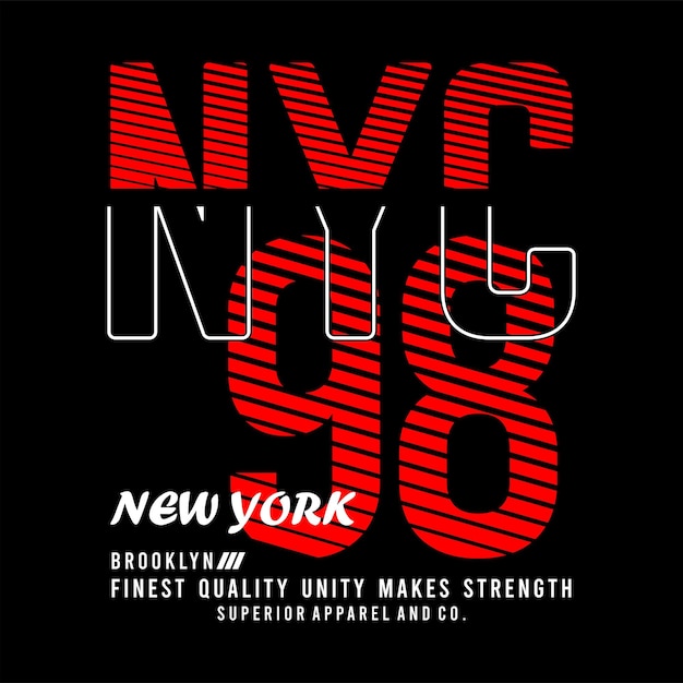 nyc grafische illustratie typografie vector goed voor t-shirt print Premium Vector