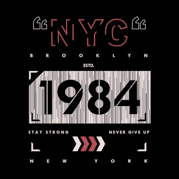 nyc graphic design typography vector illustration for print t shirt cool modern style