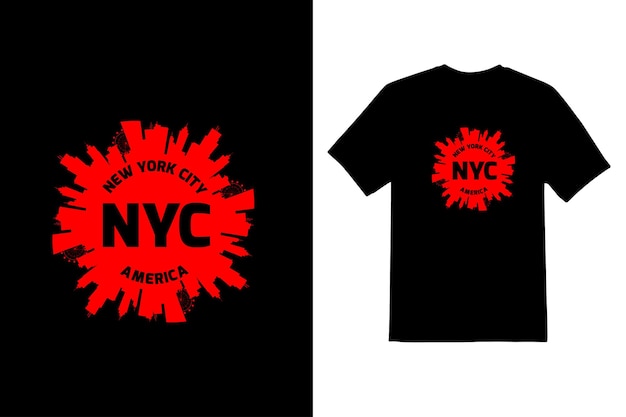 NYC lettertype lettertype t-shirt ontwerpsjabloon