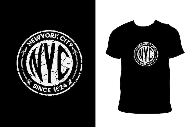 NYC lettertype T-shirt ontwerpsjabloon