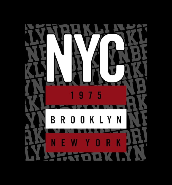 Nyc New York 1975 타이포그래피 티셔츠 디자인 그래픽 프린트