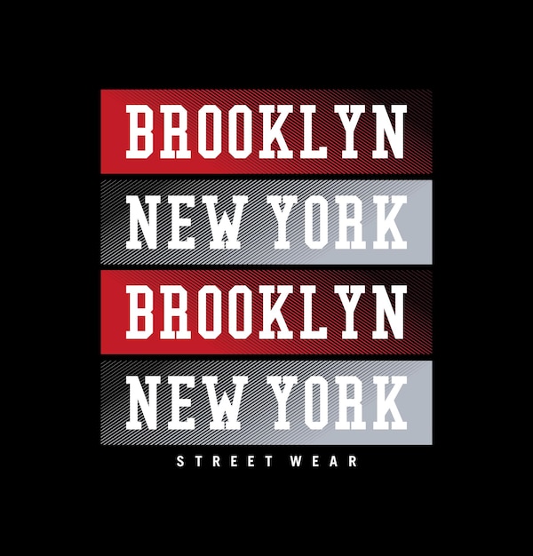 NYC New York Brooklyn ontwerp typografie vector ontwerp tekst illustratie teken t-shirt afbeeldingen afdrukken enz