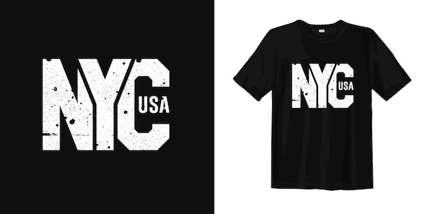 NYC New York City of USA t-shirt stedelijke stijl slijtage