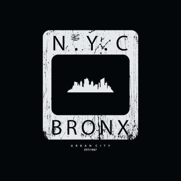 Nyc tshirt en kledingontwerp