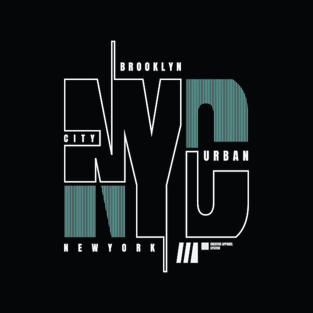 Nyc tshirt en kledingontwerp