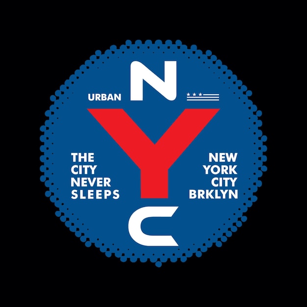 NYC typografie ontwerp t-shirt vectorillustratie