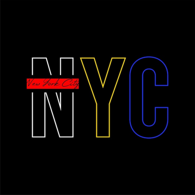 Nyc typografie ontwerp vector om af te drukken