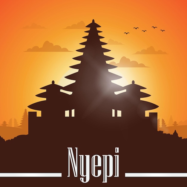 Nyepi design con effetto di controluce