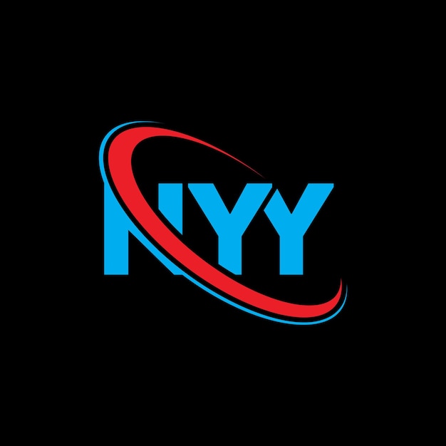 Vector nyy logo nyy letter nyy letter logo design initials nyy logo linked with circle and uppercase monogram logo nyy typography for technology business and real estate brand
