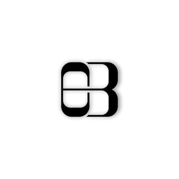 Vettore disegno del logo di lettere o e b