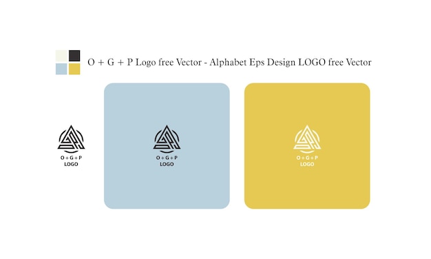 O G P Logo free Vector Alphabet Eps Design LOGO free Vector