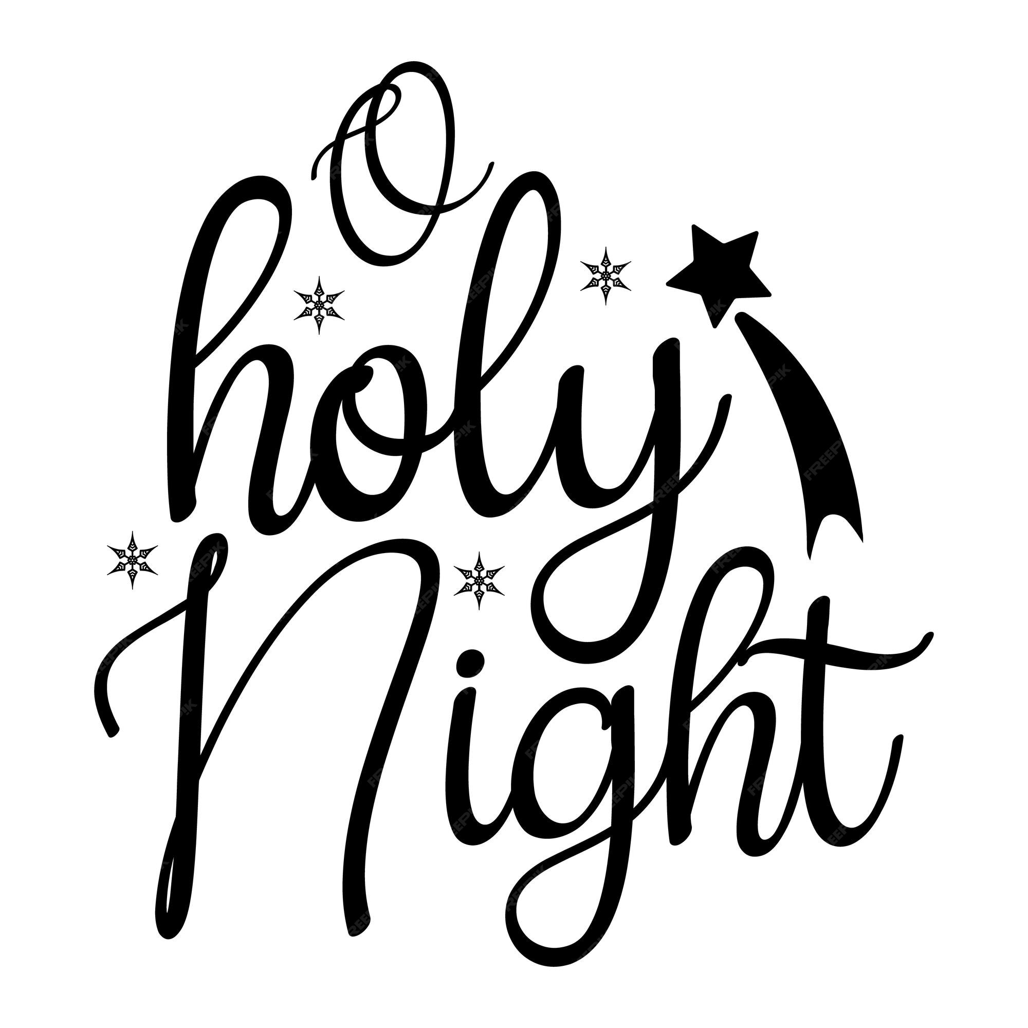 O Holy Night Lyrics Clipart Graphic by blursbyai · Creative Fabrica