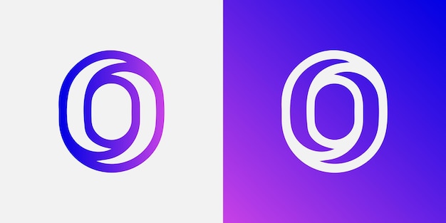 O initial monogram logo design