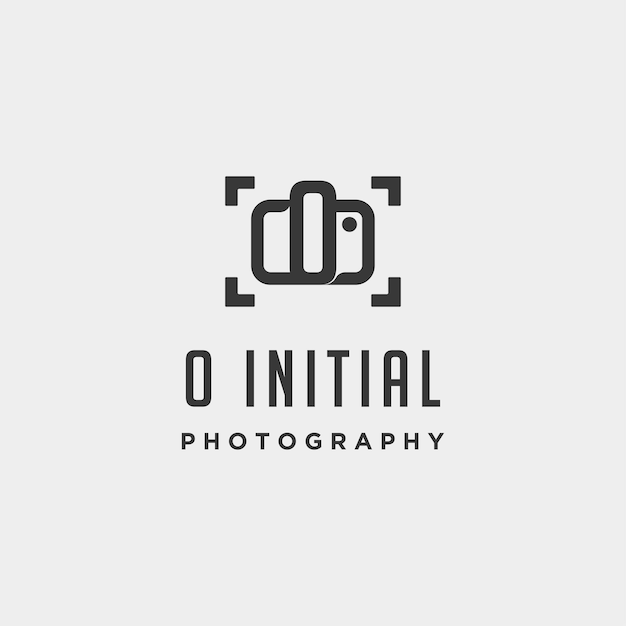 O initial photography logo template vector design icon element