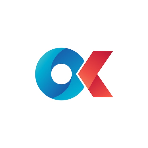 O and K Logo Vector