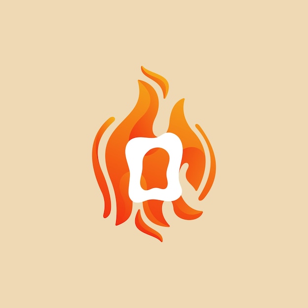 벡터 o letter fire logo burn red orange o logo  ⁇ 터 디자인 템플릿 요소를 응용 프로그램을 위해