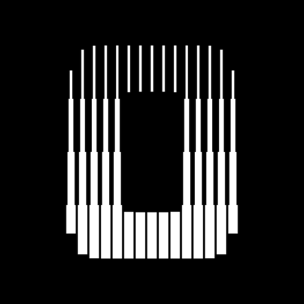 o letter lines logo icon illustration