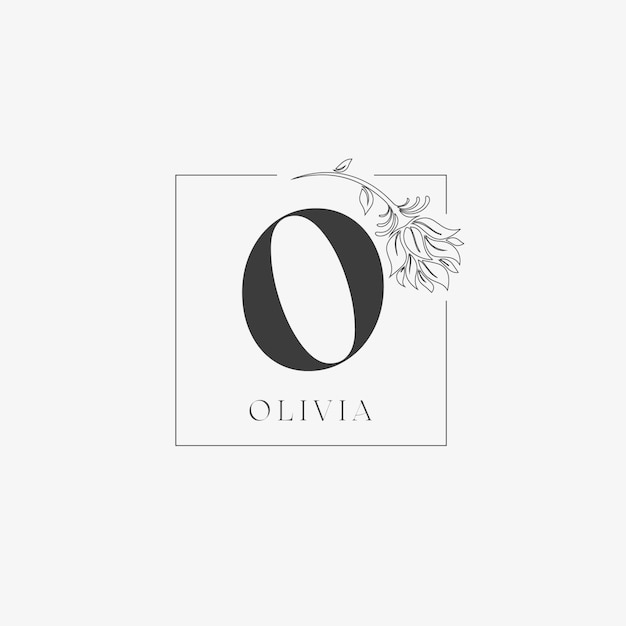 O Letter Logo with creative Floral concept for company business beauty real estate Premium Vector