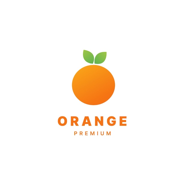 O letter oranje fruit logo vector pictogram illustratie